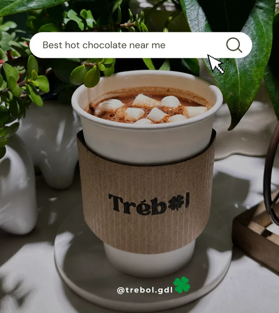 Chocolate caliente con bombones