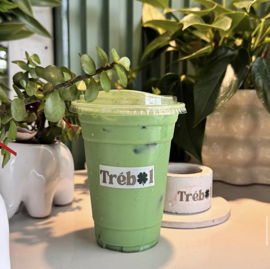 Matcha latte Trébol